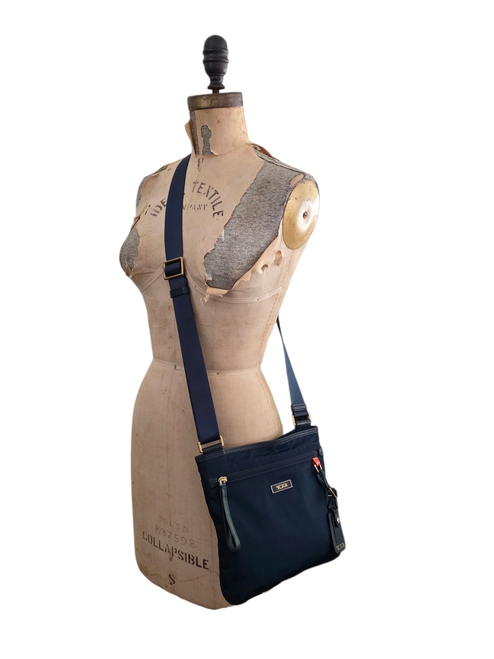 Tumi Voyageur Tula Nylon Crossbody Bag Purse Navy